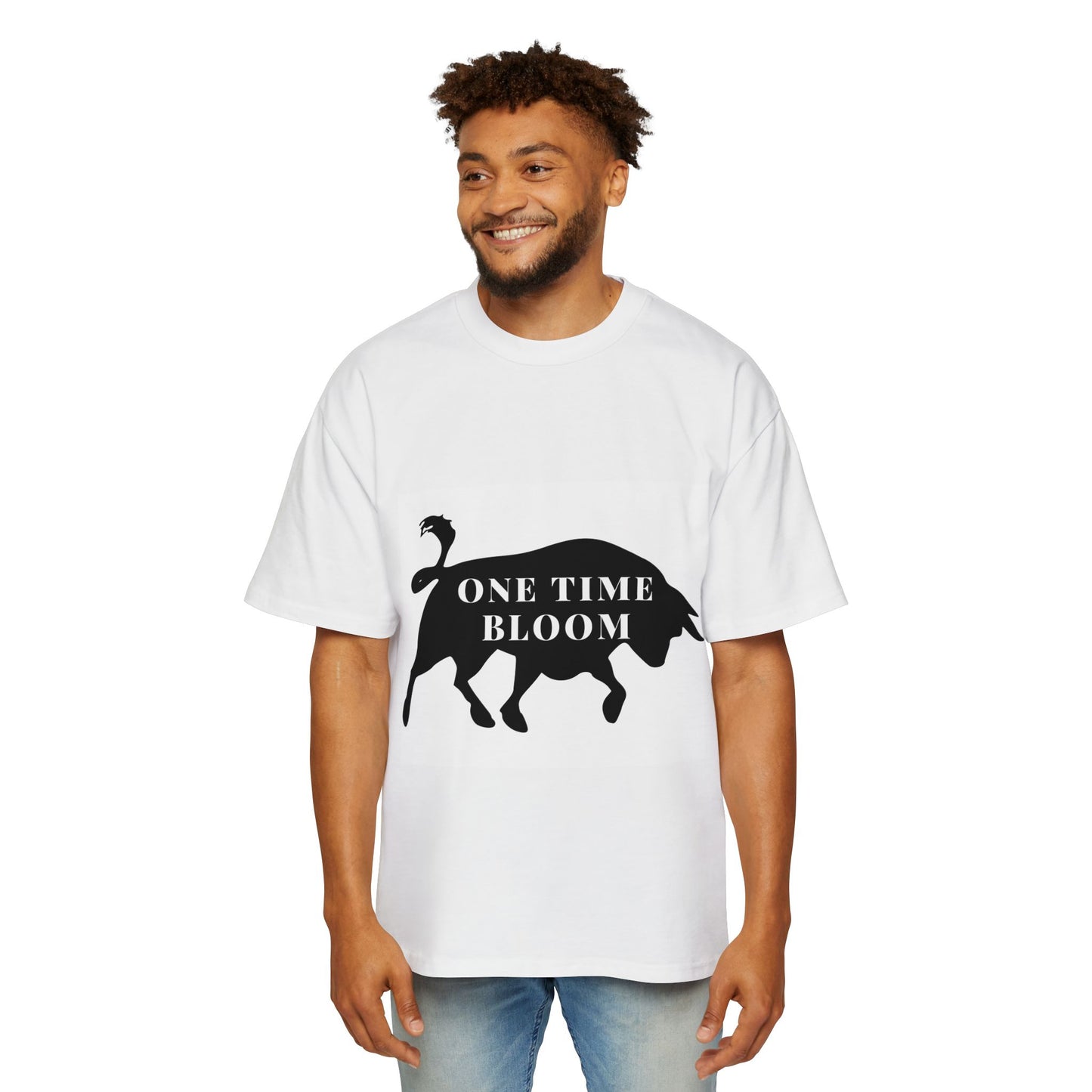 Men's Heavy Oversized Tee - Bull