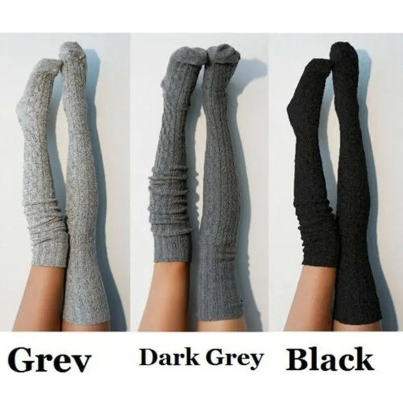 Warm and Stylish Over the Knee Knit Socks