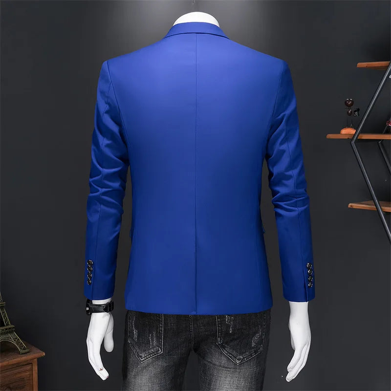 Men Color Suit Jacket