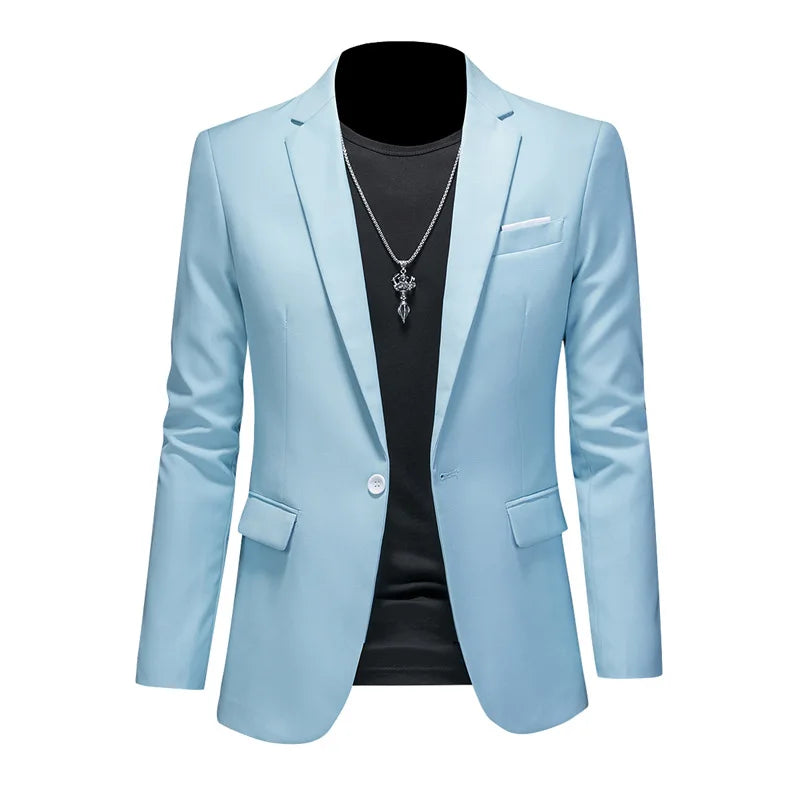 Men Color Suit Jacket