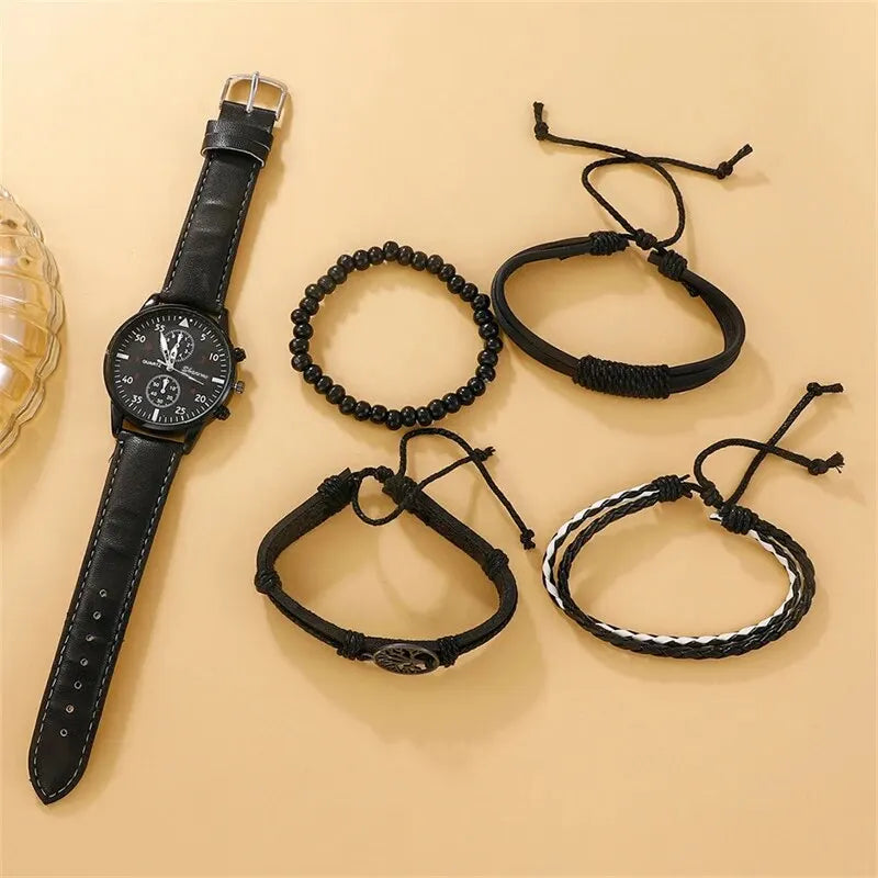 5 PCS Set Men's Watch