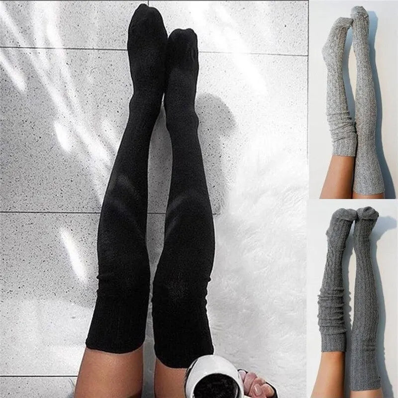 Warm and Stylish Over the Knee Knit Socks