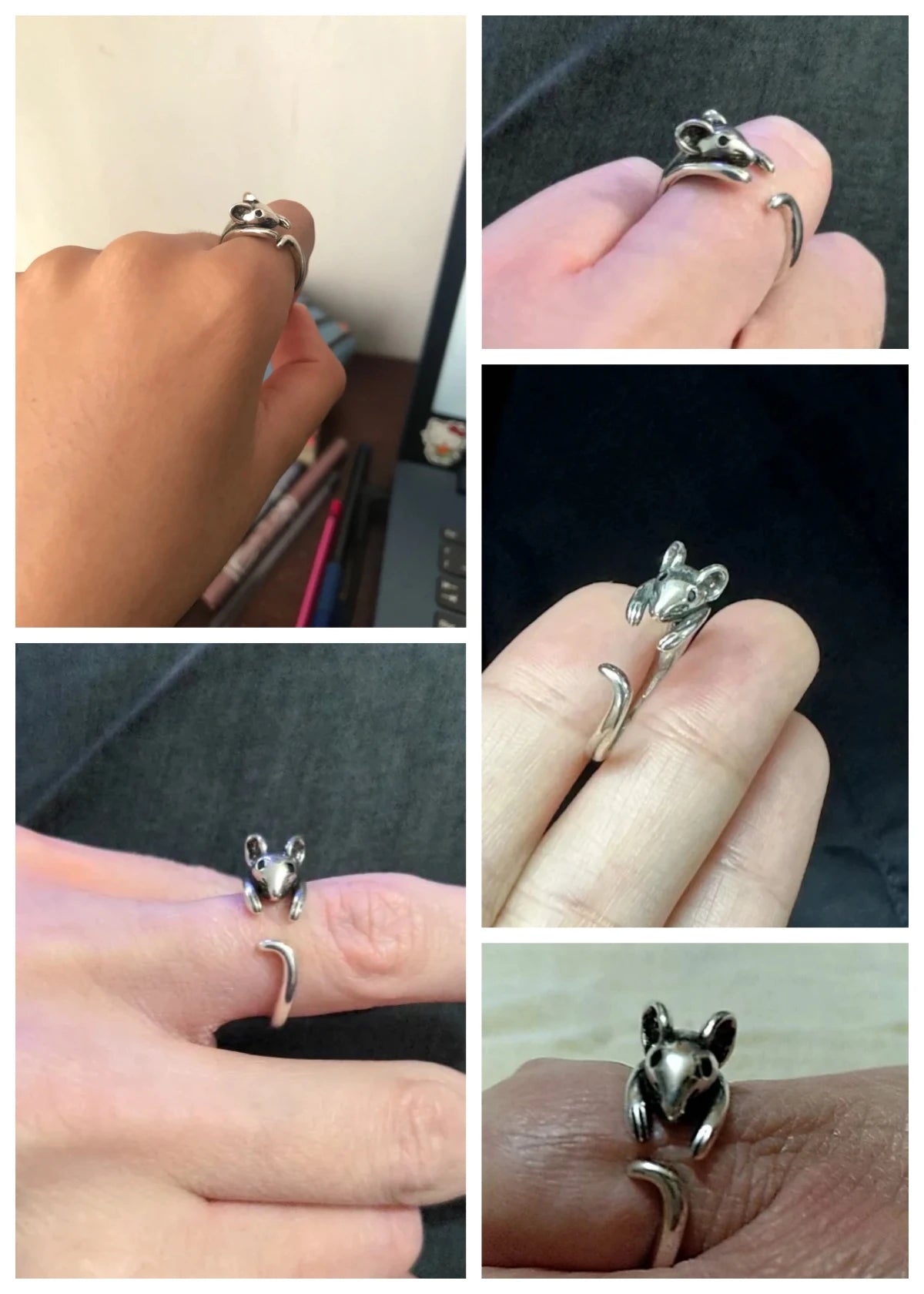 Cute Mouse Shape Open Ring for Women